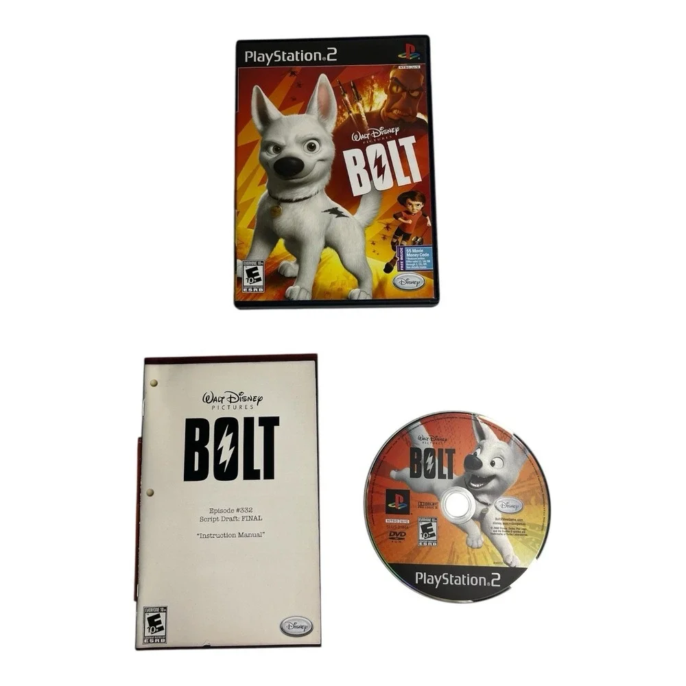 Walt Disney Bolt Sony PlayStation 2 PS2 Video Game Complete CIB Black Label